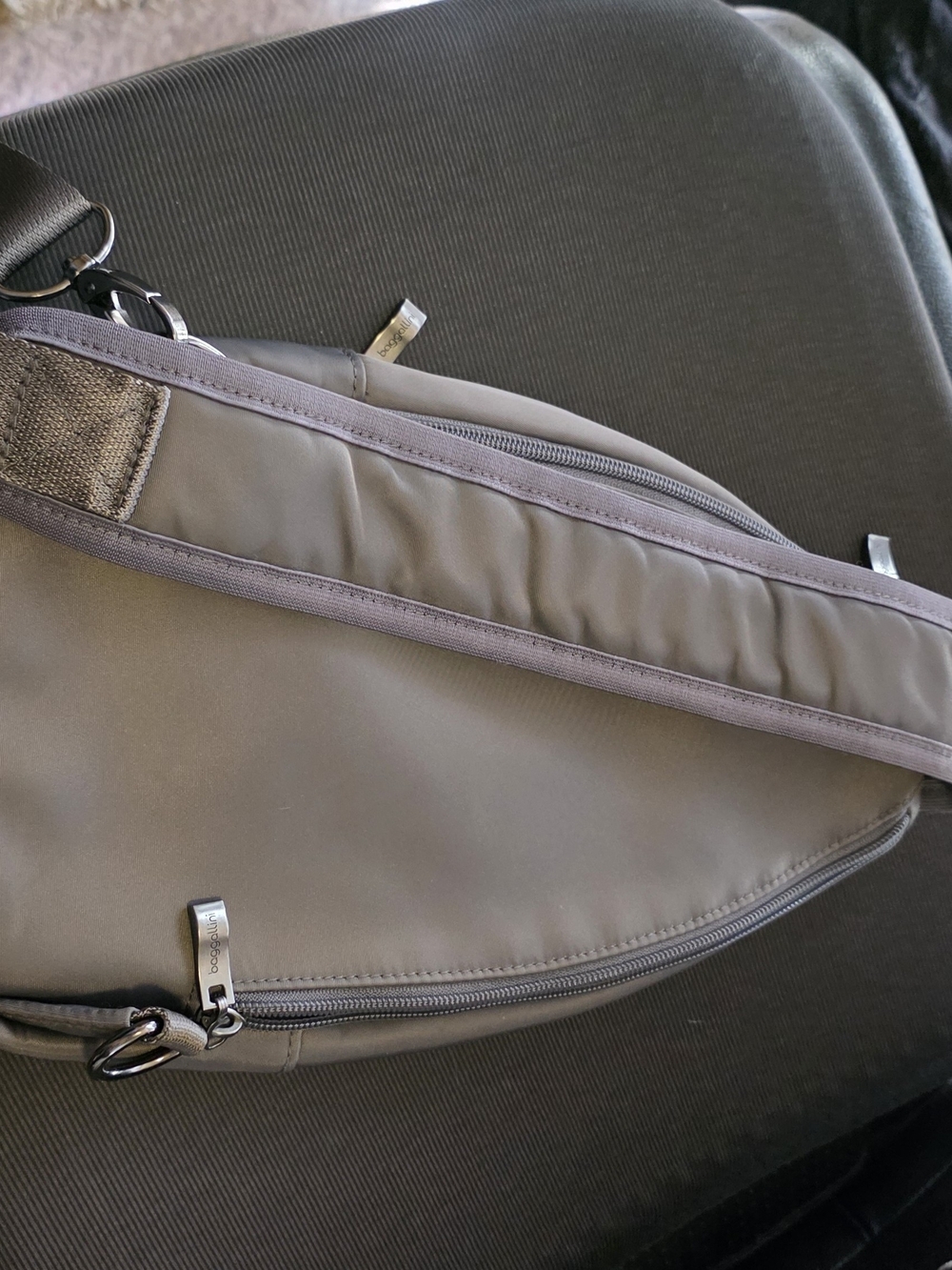 Baggallini Gray Sling Crossbody Bag - Compact Everyday Carry - Picture 8 of 8